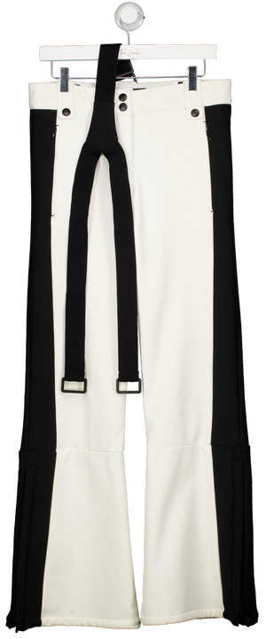 TOPSHOP Black & White Straight Leg Ski Trousers UK 14