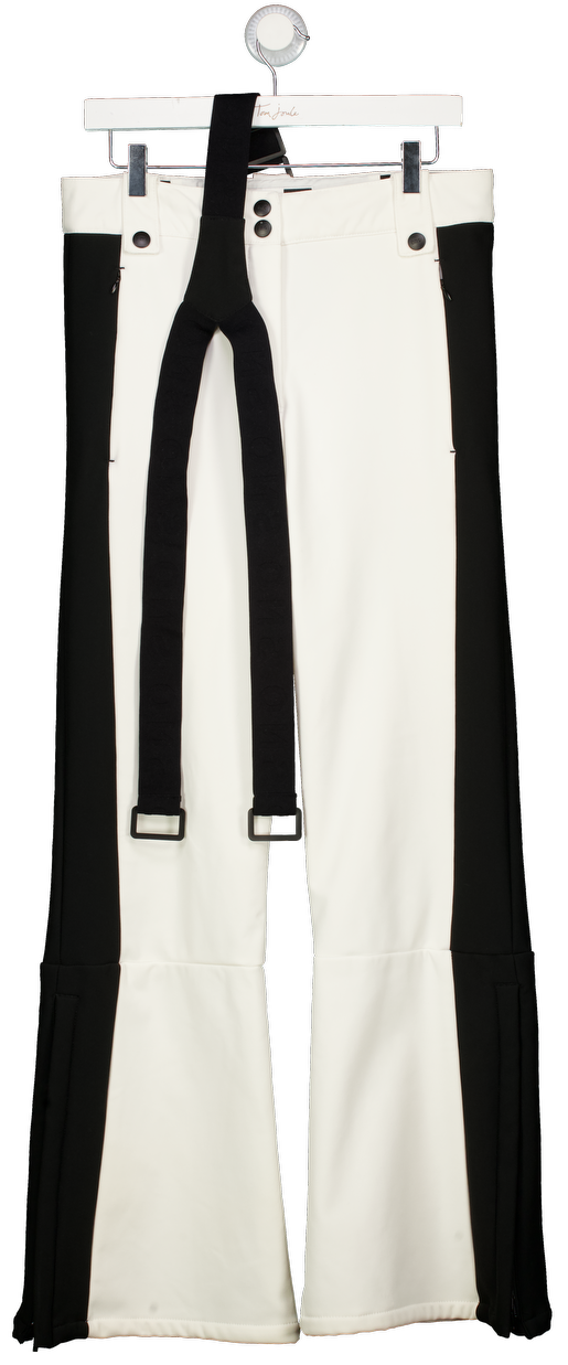 TOPSHOP Black & White Straight Leg Ski Trousers UK 14