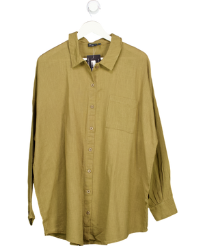 ASOS Green Long Sleeve Cotton Oversized Shirt UK S