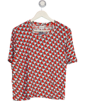 BIMBA Y LOLA Red Heart Print T-shirt UK S