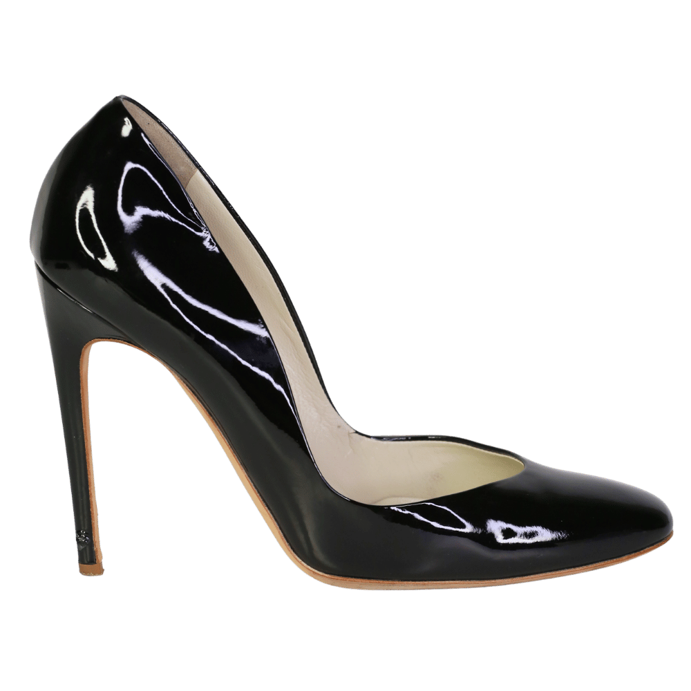 Rupert Sanderson Black 'seville' Patent Leather Pumps UK 7.5 EU 40.5 👠