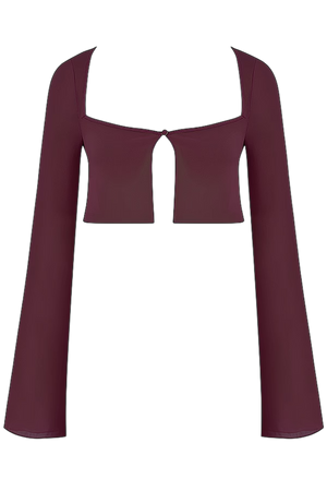 HOUSE OF CB Purple Marseille Prune Cover Up Top UK S