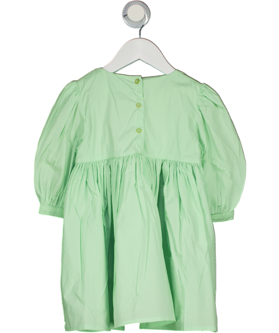 MORLEY Mint Green Cotton Poplin Puff Dress 4 Years