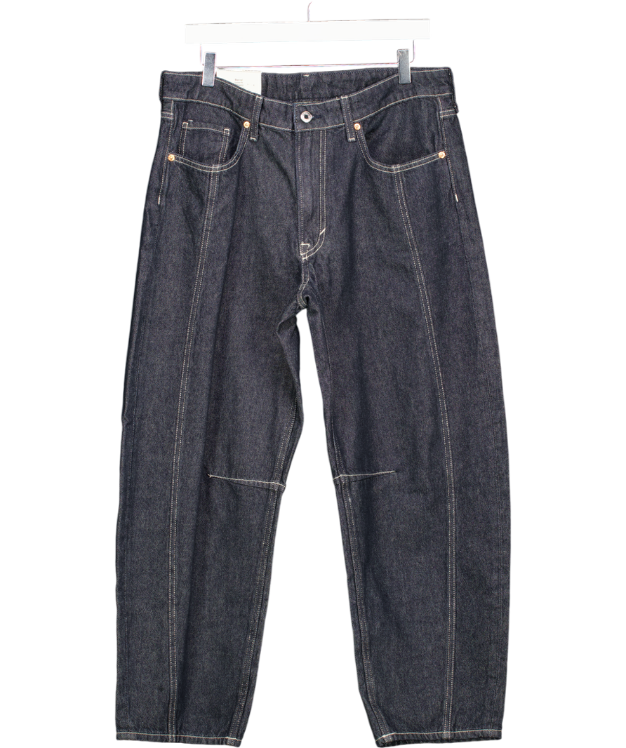 H&M Blue Loose Fit Barrel Leg Jeans UK 12