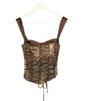 OUTCAST Brown Elyse Corset Top Wild One UK XS