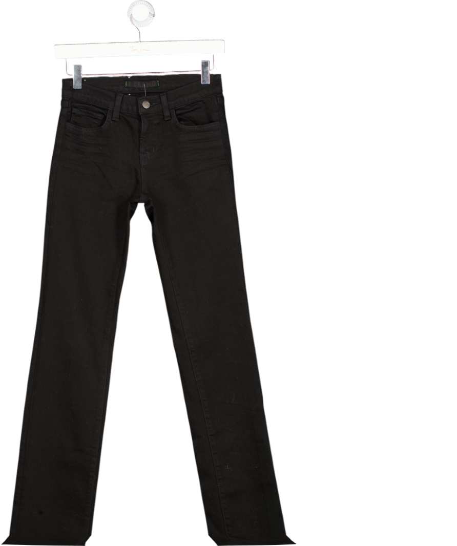 J BRAND Black Mid-rise Slim Fit The Cigarette Leg Jeans W25
