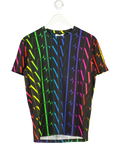 VALENTINO Black Garavani All-over Multicolor Logo T-shirt UK M