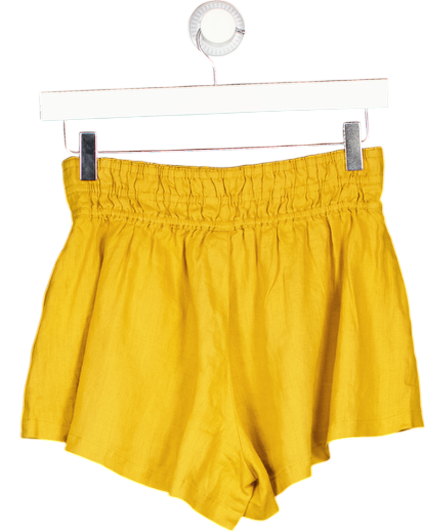 BY ANTHROPOLOGIE Yellow He Somerset Shorts: Linen Edition UK XS