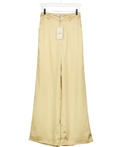 SEPHI Yellow The Starlet Satin Wide Leg Trousers UK 6