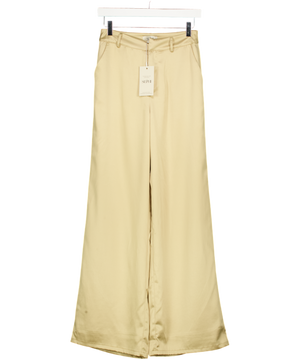 SEPHI Yellow The Starlet Satin Wide Leg Trousers UK 6