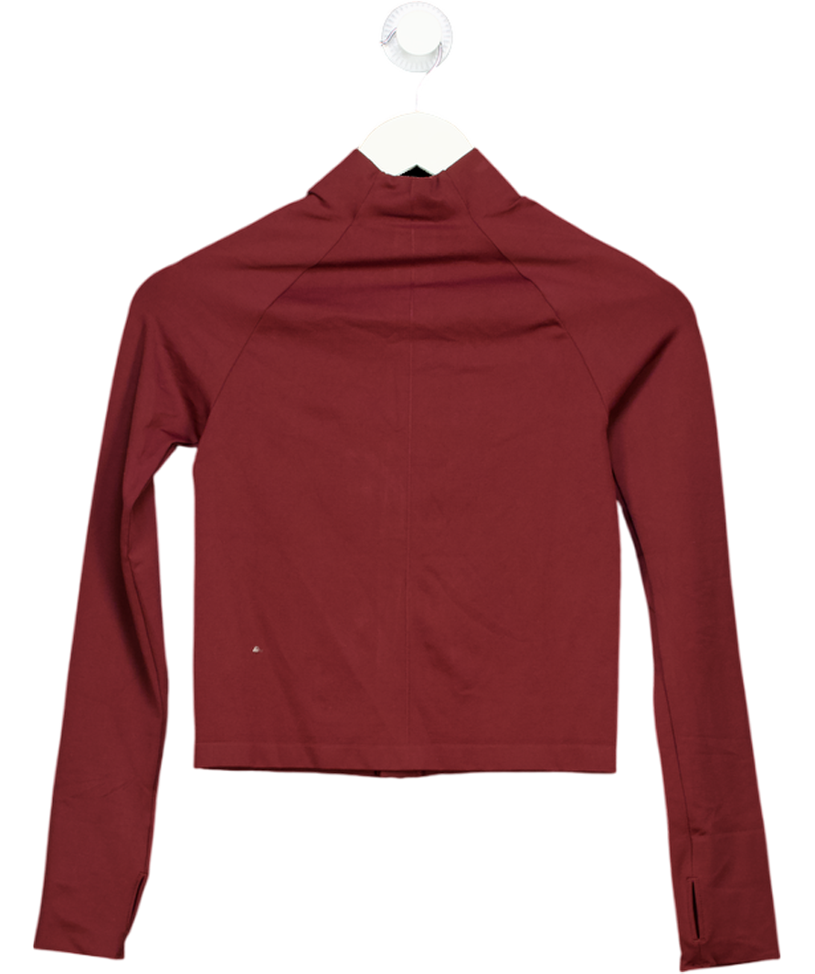 gymshark Red Soft Sculpt Zip Up Jacket UK XS