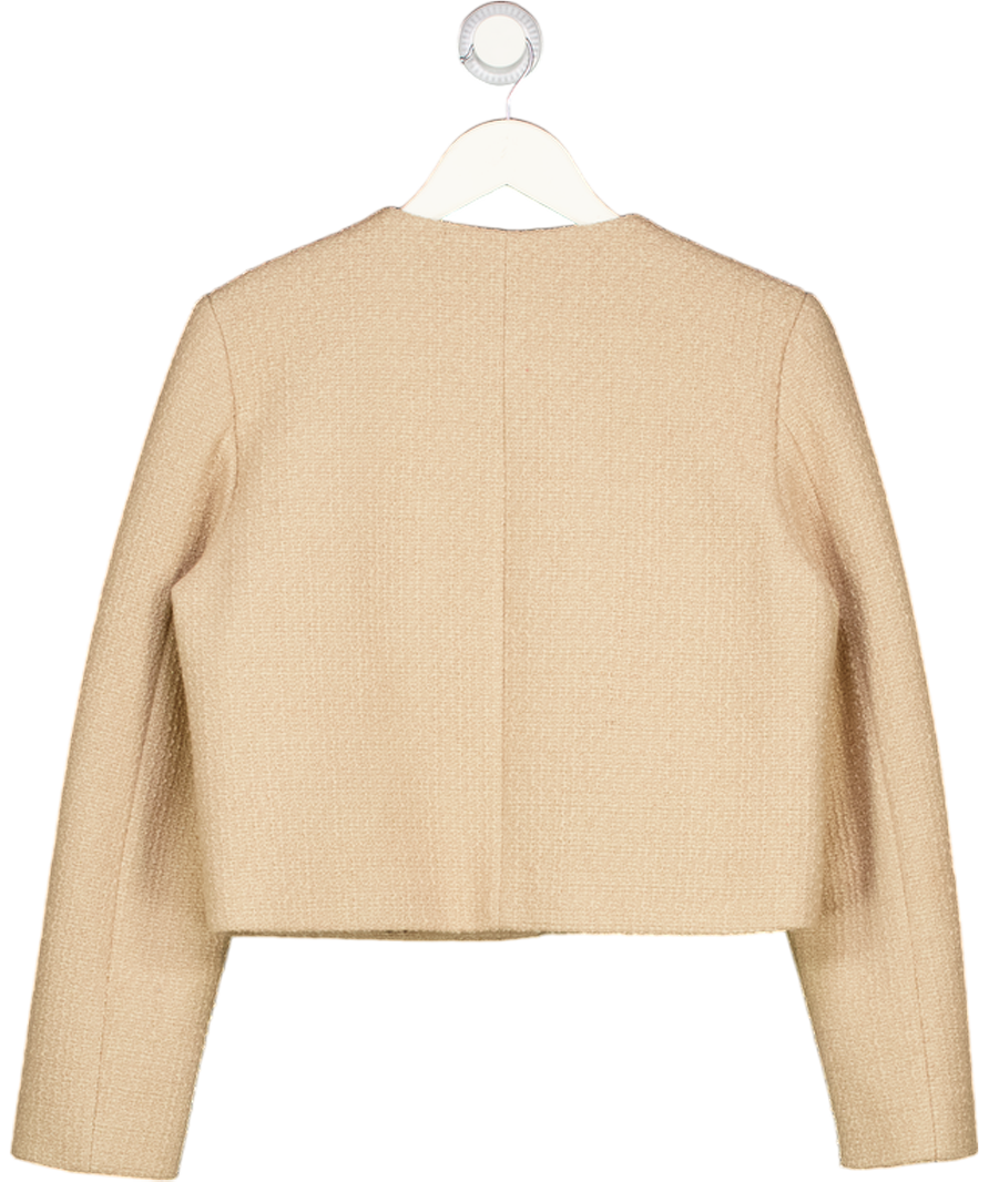 MARCELA LONDON Beige Tweed Jacket With Gold Buttons One Size