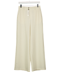 COMMENSE Beige Linen Blend Wide Leg Trousers UK S