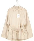KHY Kylie Jenner Taupe Beige Oversize Short Trench Coat UK XS