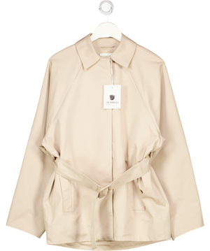 KHY Kylie Jenner Taupe Beige Oversize Short Trench Coat UK XS