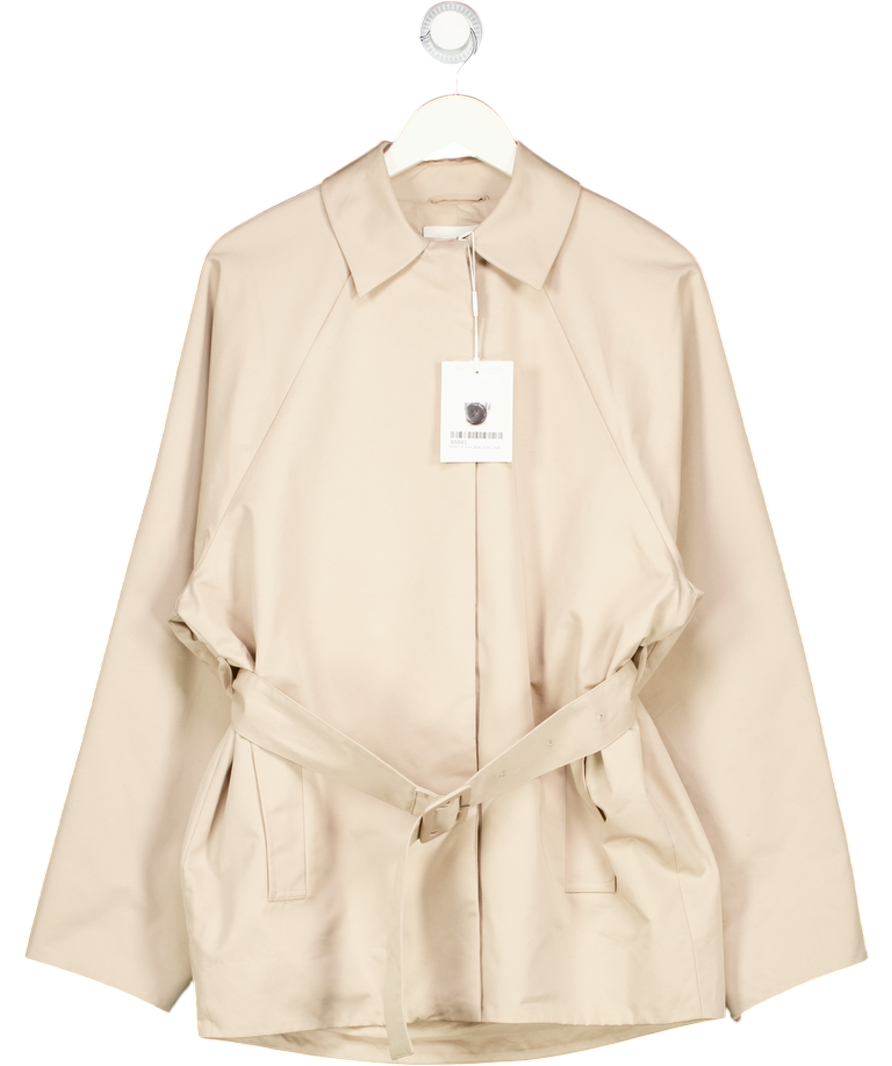 KHY Kylie Jenner Taupe Beige Oversize Short Trench Coat UK XS