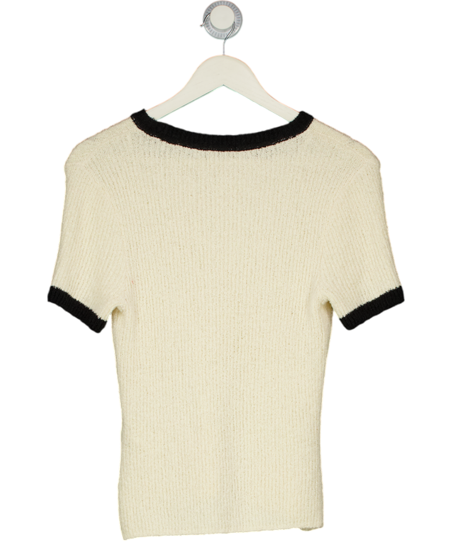 RAILS Meredith Boucle Knit Top Ivory Black UK S