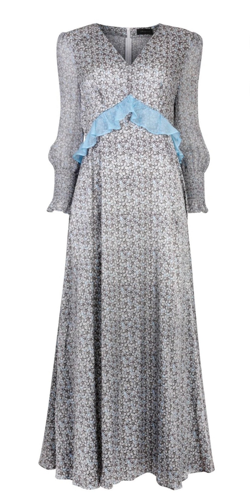Jessica Russel Flint Blue Floral Print Dress UK S
