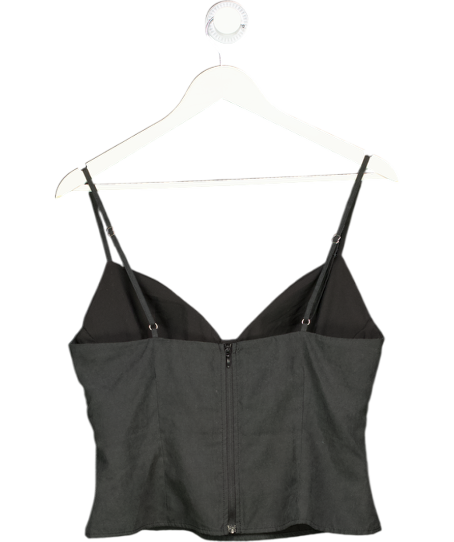 White Fox Black Cupped Cami Top UK L