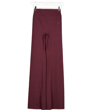 GYMSHARK Burgundy Brown Flare Leggings UK S