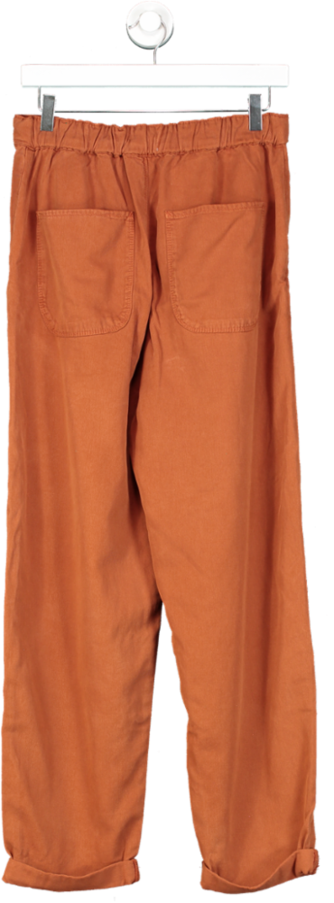 Eleven Loves Orange Elasticated Stitch Detail Jeans UK 12