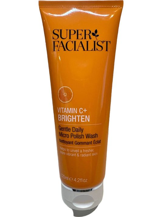 Super Facialist Vitamin C+ Brighten Brightening Scrub for Face Neck and Chest 125ml