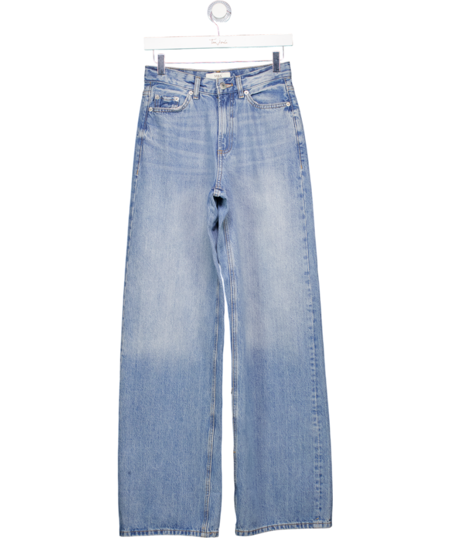 M&S Light Blue Wide Leg Jeans UK 8