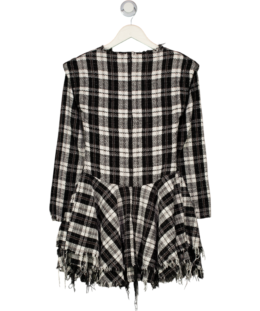 ASOS Black & White Dropped Waist Mini Dress With Distressed Hem UK 6 Reliked ASOS Black & White Dropped Waist Mini Dress With Distressed Hem UK 6 Reliked