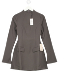 oddmuse Split Sleeve Mini Dress In Slate Grey UK XS
