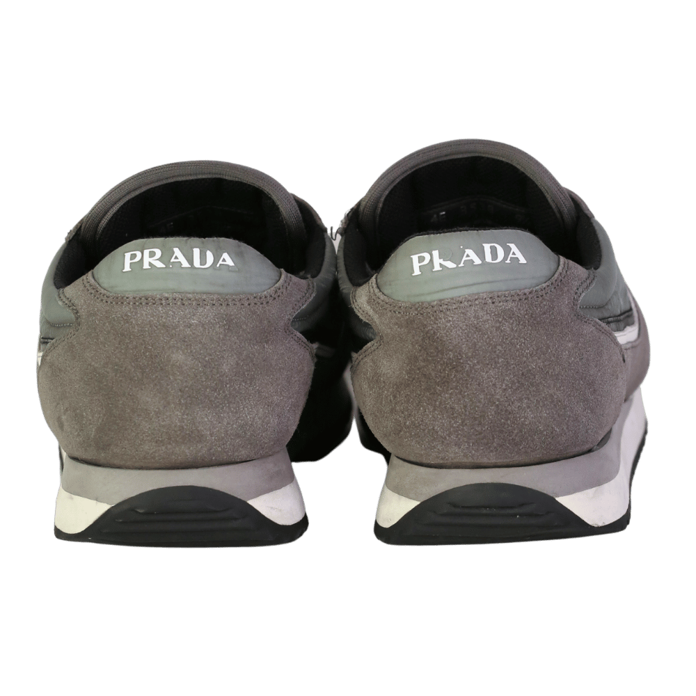 Prada Grey Luxury Suede Runner Trainers UK 9.5 EU 43.5 👞