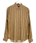 GANT Beige Pure Prep Relaxed Fit Striped Lyocell Shirt UK S