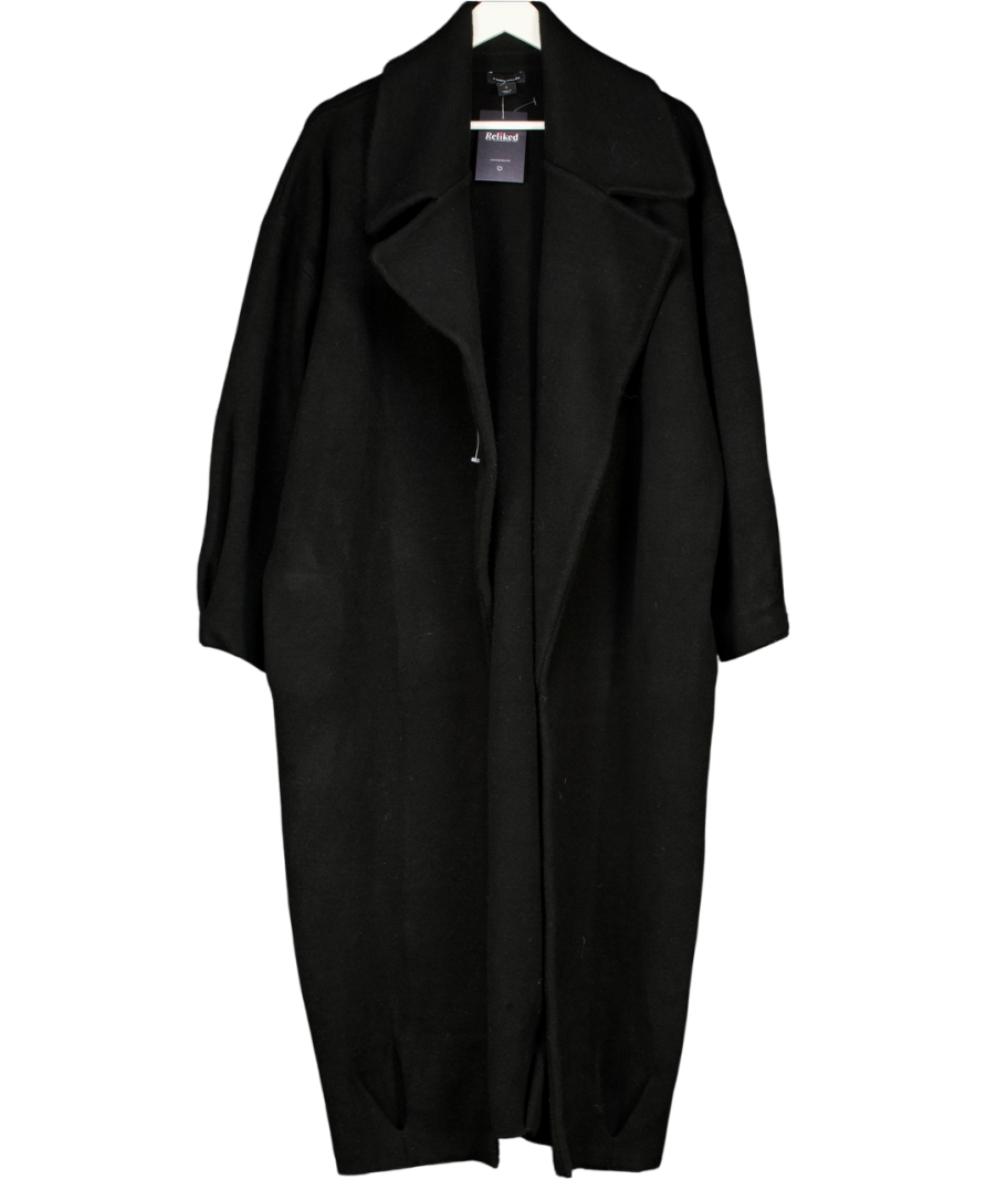 Karen Millen Black Knit Wool Blend Coatigan UK S