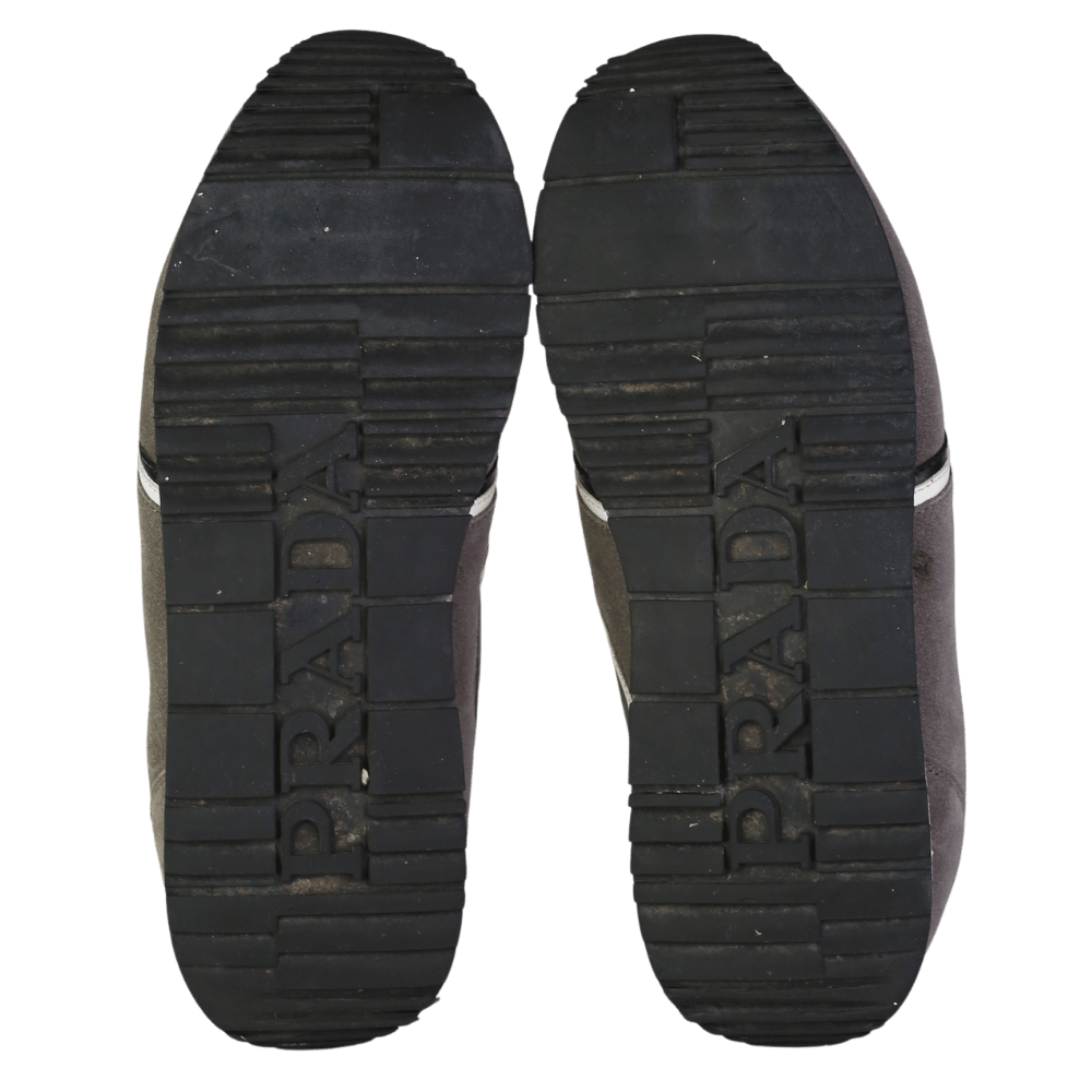 Prada Grey Luxury Suede Runner Trainers UK 9.5 EU 43.5 👞