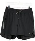 M&S Black Double Layered 5 Inch Sports Shorts UK S
