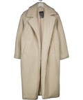 PRETTY LAVISH Cream Oversized Boucle Coat UK S