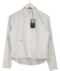 Holland Cooper Eleanor White Boxy Fit Monogrammed Shirt UK 8
