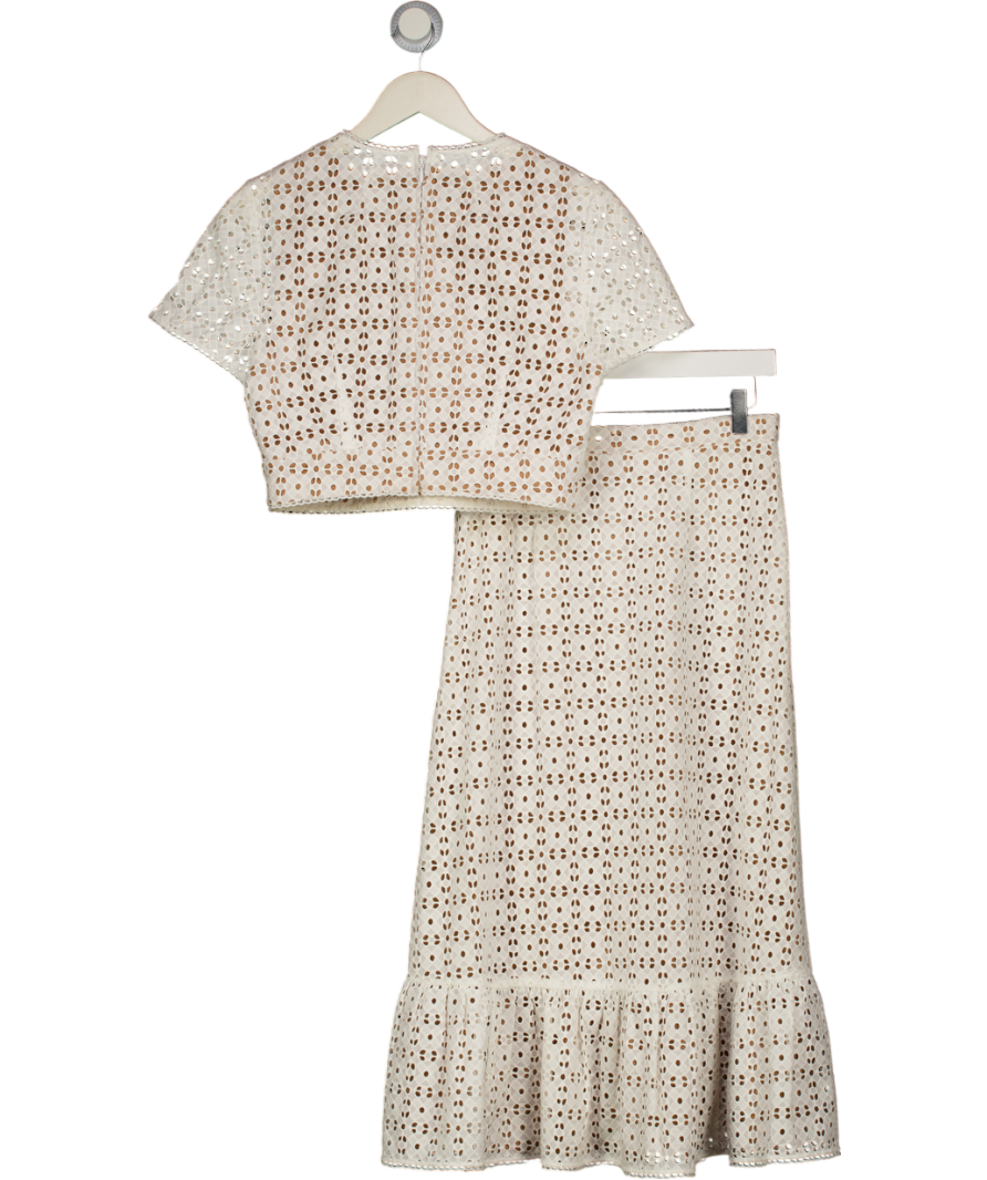 MICHAEL Michael Kors 2-piece Cream Eyelet Lace Top And Skirt Set Us4 UK 8