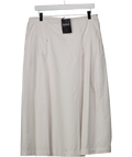 ZARA White Pleated Midi Skirt UK L