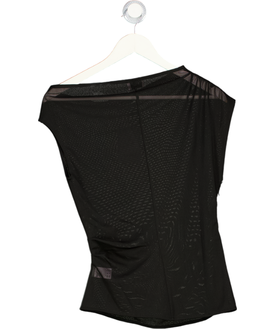 SUBOO Black Jean Draped Shell Top UK S