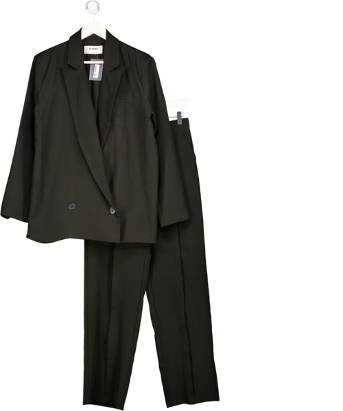 4th & Reckless Black Double Breasted Blazer And Tailored Trousers Set UK 8