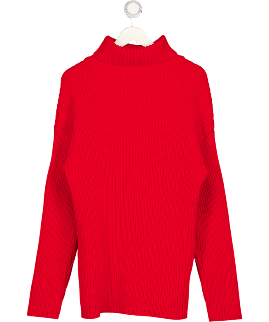 THE FRANKIE SHOP Thelma Ribbed Jumper Dress - Red UK XS