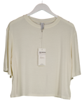 VARLEY Ivory Cream Bamboo Blend Supersoft Relaxed T-shirt UK M