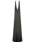 Peppermayo Black Alicia Satin Halter Maxi Dress UK 10