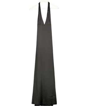 Peppermayo Black Alicia Satin Halter Maxi Dress UK 10