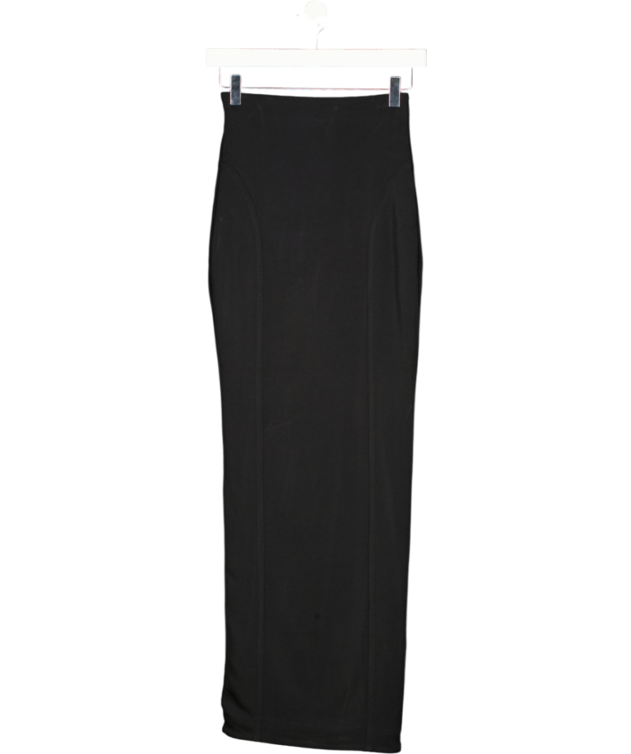 HOUSE OF CB Black The Maxi Bodycon Stretch-woven Maxi Skirt UK XS
