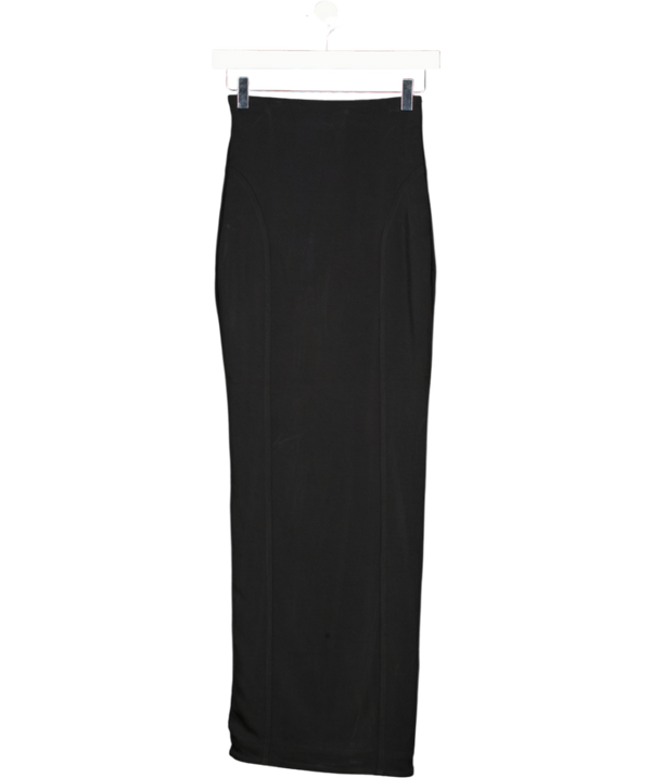 HOUSE OF CB Black The Maxi Bodycon Stretch-woven Maxi Skirt UK XS