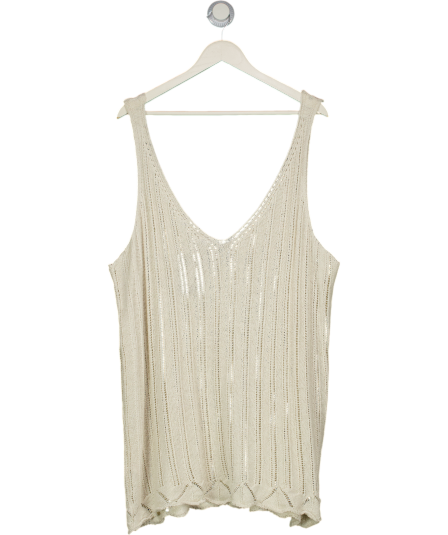 YOURS Cream Crochet Knit Vest Top UK 22