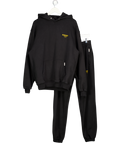 REPRESENT 2-piece Black / Orange Owners Club Logo Hoodie (m)  And Joggers Set UK M/L