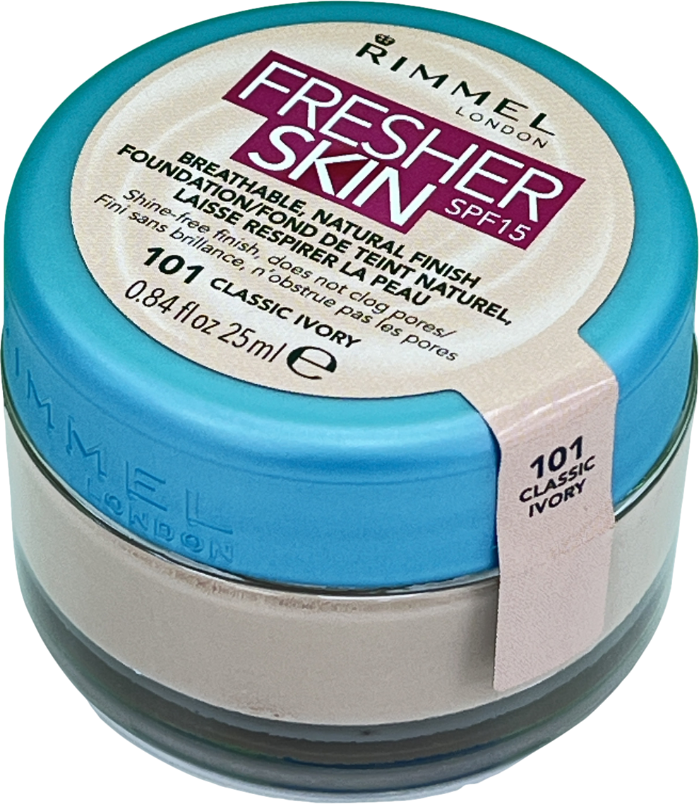 Rimmel Fresher Skin Spf15 Breathable Natural Finish Foundation 25ML -CHOOSE SHADE