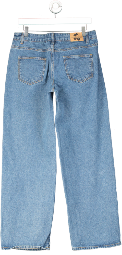 White Fox Blue Bring The Style High Rise Wide Leg Jeans UK M